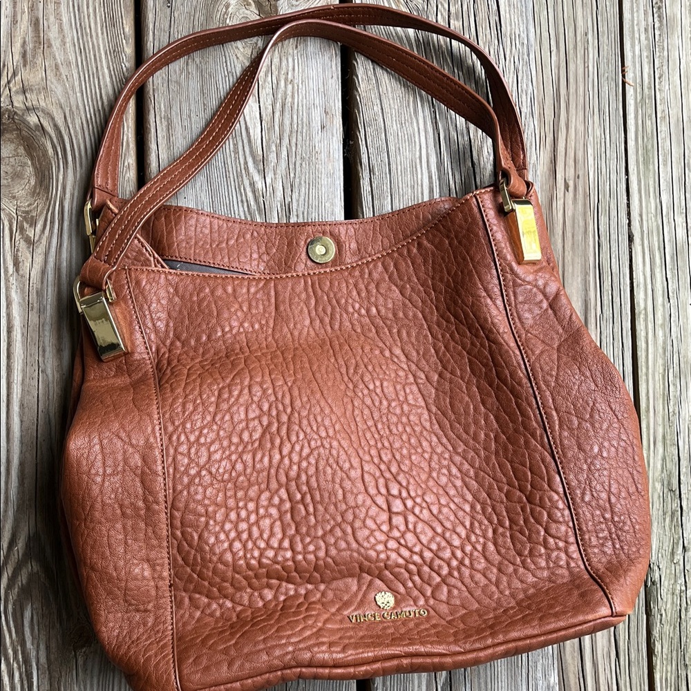 Vince Camuto Tan Leather Hobo Bag
